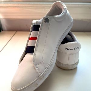 Nautica Faux Leather White Sneakers🤍